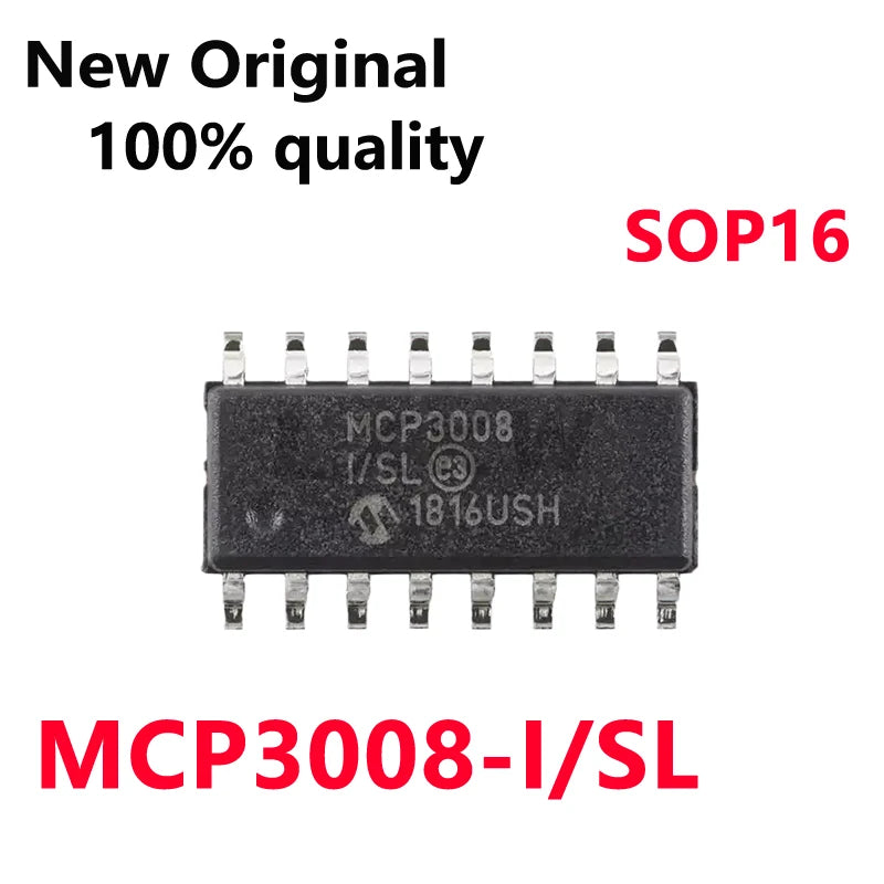 1-5/PCS New MCP3008-I/SL MCP3008T-I/SL SOP16 10-bit 8-channel analog-to-digital converter chip In Stock