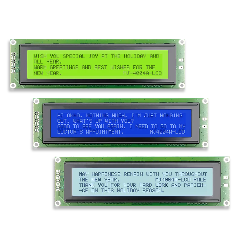 Cob Large 40x4 Character 18 Pin 8 Bit Parallel 5.0v Yellow Green Display Module 4004 16x2 Panel LCD Screen