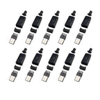 10Pcs Micro USB 5 Pin Soldering Type Male Plug Connector 5P MicroUSB Tail Charging Socket DIY Repair Plugs 4 in 1 Black White