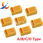10PCS A B C D E SMD Type Tantalum Capacitor 6.3V 10V 16V 25V 35V 0.1UF 1uf 2.2UF 4.7UF 10UF 22UF  47UF 100UF 220uF 330UF 470UF