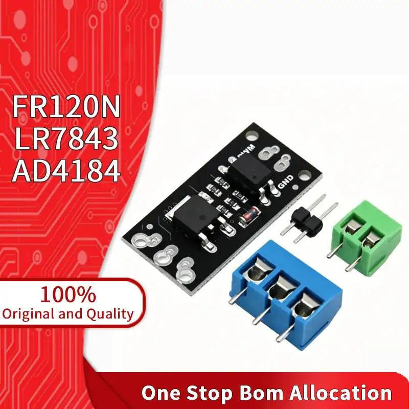 FR120N LR7843 AD4184 N-Channel MOSFET Low RDS On TO-220 SOP-8 TO-252 For Motor Driver Converter 100V 9.4A 30V 161A 40V 50A Board