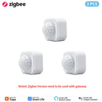 1- 10PCS Tuya Zigbee PIR Motion Sensor Detector Security Smart Life Tuya Zigbee Movement PIR Detector Needs Zigbee Gateway/Hub