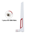 100pcs Wholesale 2.4G 5.8G Dual Band Router Antenna RP SMA Male Universal Antennas Amplifier WLAN WiFi Booster