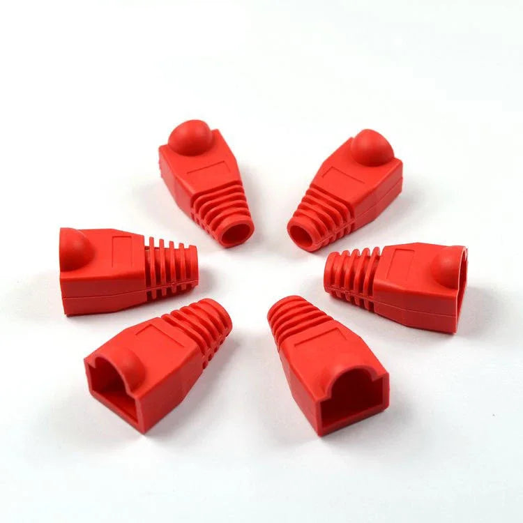 10-100Pcs RJ45 Ethernet Cable Connector Boots Cover CAT5 CAT5E CAT6 CAT6E Ethernet Network Lan Cable Plug Cap Protective Sleeve