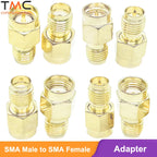 Copper Connector SMA to SMA RP-SMA Male to Female Plug Jack RF Adapter Straight WiFi Antenna Coaxial Cable Extension Converter