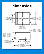 20PCS M1 M2 M4 M7 S4 SMA 1A 1N4001 4002 4004 4007 SS12 SS310 RS1M RS2M ES1D ES1J US1M SMD Schottky Rectifier Diode DO-214AC
