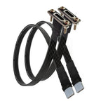 5CM 10CM 30CM USB 2.0 Type-C Flat Cable Extension FPC Cable USB 2.0 USB-C 90° Up/Down Angled Plug 5CM-1M