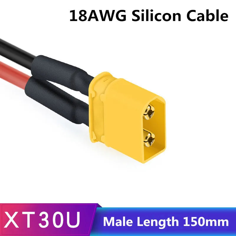 Amass XT60 Cable Connector Male Female XT60H Plug with Sheath Cover 14AWG 12AWG Silicon Wire  XT90 for RC Lipo Battery FPV Drone
