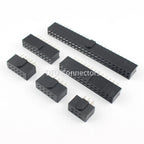 10pcs 2.54mm Pitch Female Header Strip 6/10/14/16/20/26/34/40/50 Pin Dual Straight DIP Polarizing Key Connector 6P 10P 40P 50P