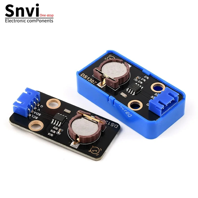 Snvi DS1307 PCF8563 RTC Module Real Time Clock I2C Timekeeping Backup Battery with Case Cable