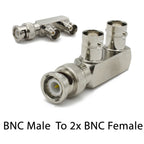 BNC Connector Q9  BNC To BNC Male Female RF adapter  Right Angle Tee Type 3way 4way Splitter 2x Double Male Female 3+4Types