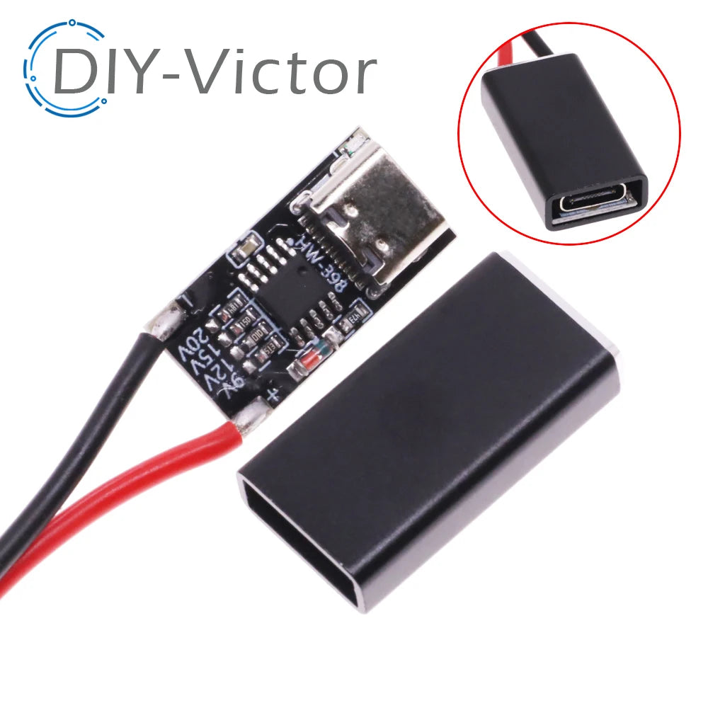 USB-C PD Trigger Board Module PD/QC Decoy Board Fast Charge USB Type-c to 12v High Speed Charger Power Delivery Boost Module