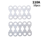 New 10Pcs 30A-150A 32VDC Small Fuse Sheet Automotive Car Flat Zinc Sheet For Car Fuse Round Hole Insert Fuse Auto Parts