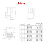 5PC Micro-fit Molex MX3.0 43025 43020 22AWG Dual Row Small 5557 5559 Male Female Air Dock Electronic Terminal Wire Cable Harness