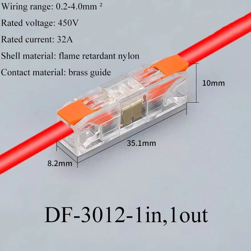 Connector Terminal Blocks Fast Cable Terminals Crimp Push-type Multiple-in Multiple-Outlet Wire Docking LED Terminals