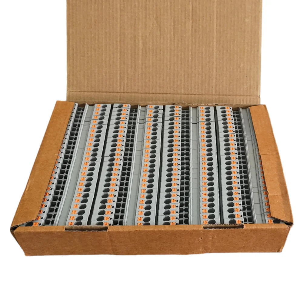 PT4 Push-in Din Rail Terminal PT-4 4mm² Cable Connector Electrical Connect Din Rail Screwless Terminal Block