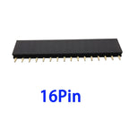10Pcs2.54mm Pitch Single Row Female Pin Header Socket 2~40P PCB Board Connector Strip Gold Plated Pinheader Terminal for Arduino