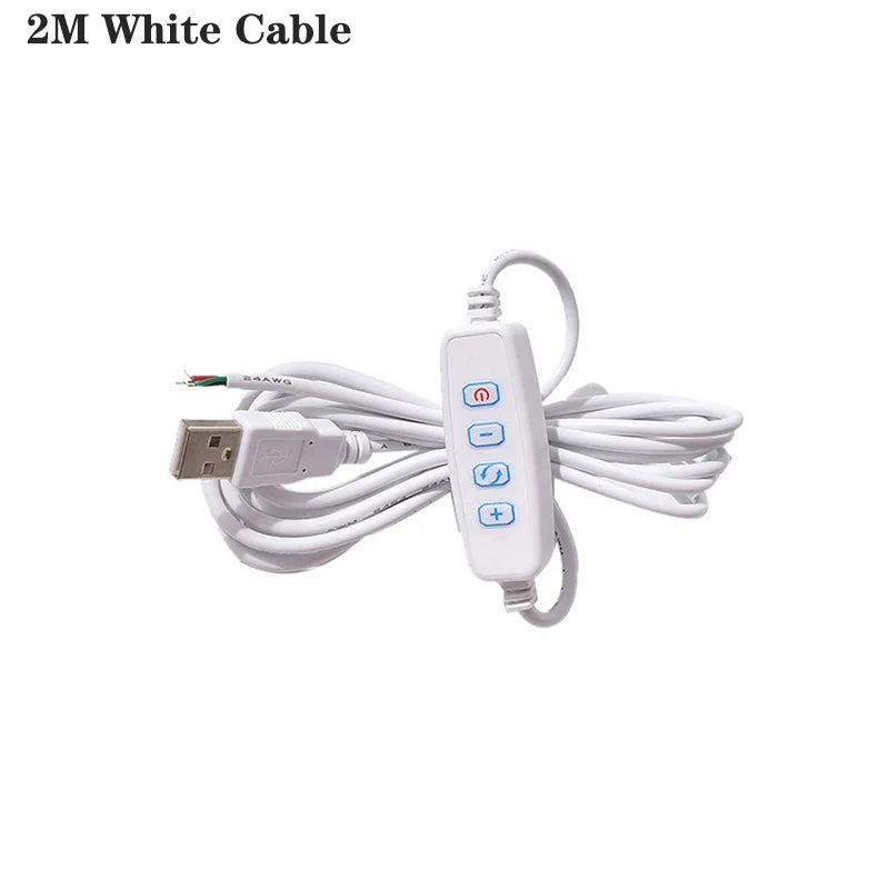 1pcs DC5V Dimmable SMD5730/2835 Led Ring White Color Lamp Bead 10W 12W LED Light Board White Warm Light with 2M cable
