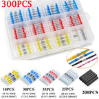 50-1000Pcs Heat Shrink Butt Crimp Terminals Waterproof Solder Seal Electrical Butt Connectors Wire Cable Splice Terminal Kit