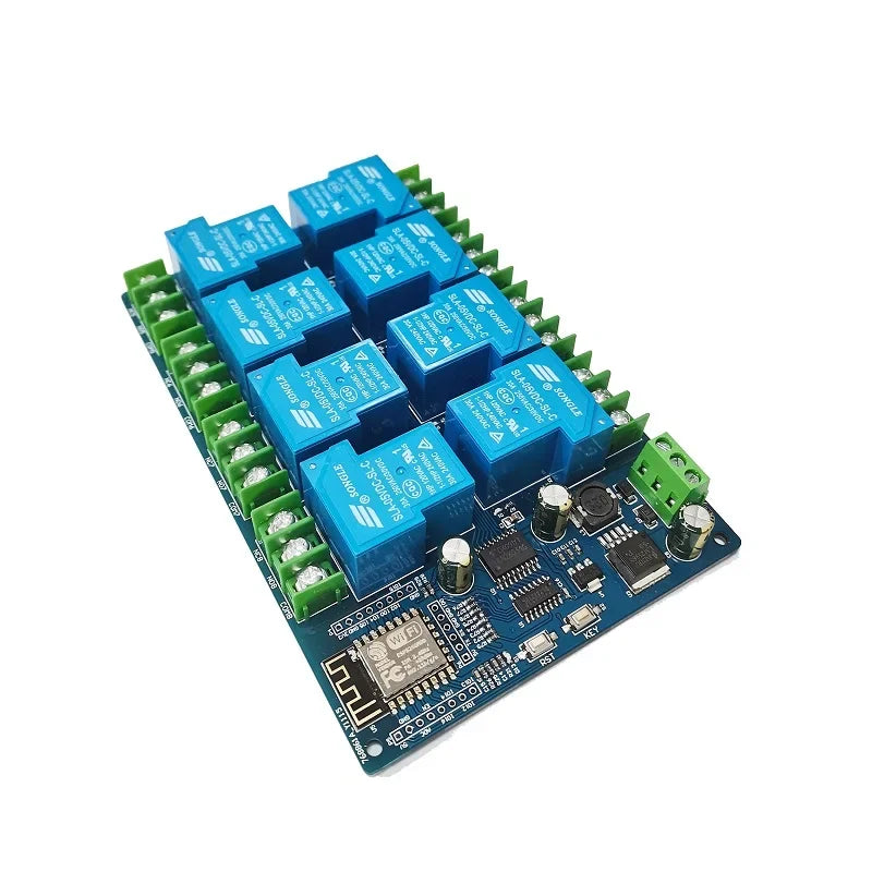DC5V/7-28V Power Supply ESP8266 30A 8 Way WiFi Relay Module ESP-12F 8 Channel Development Board