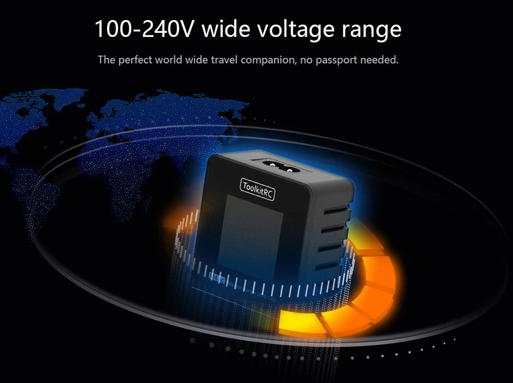 ToolkitRC M4AC 30W LiPO LiFE LiHV Compact AC Charger 1-4S XT60 Interface for RC Model FPV Racing Freestyle Drone Batteries