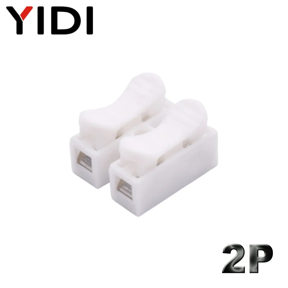 30/50/100pcs CH2 CH3 Mini Electrical Cable Press Fit Connectors 2P 3P Spring Quick Splice Lock Wire Connection Terminal Block