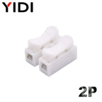 30/50/100pcs CH2 CH3 Mini Electrical Cable Press Fit Connectors 2P 3P Spring Quick Splice Lock Wire Connection Terminal Block