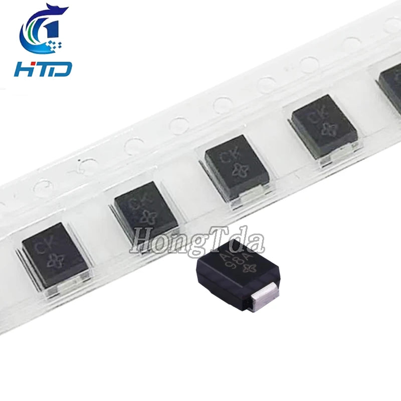 50PCS TVS DIODE SMBJ5.0CA SMBJ6.0CA SMBJ6.5CA SMBJ7.0CA SMBJ7.5CA SMBJ8.0CA SMBJ8.5CA SMBJ9.0CA SMBJ10CA 600W SMB(DO-214AA)