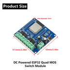 DC 5-60V 2/4 Way Mos Switch Module On-Board Esp32-32E Module Wifi Bluetooth ESP Development Board Type C