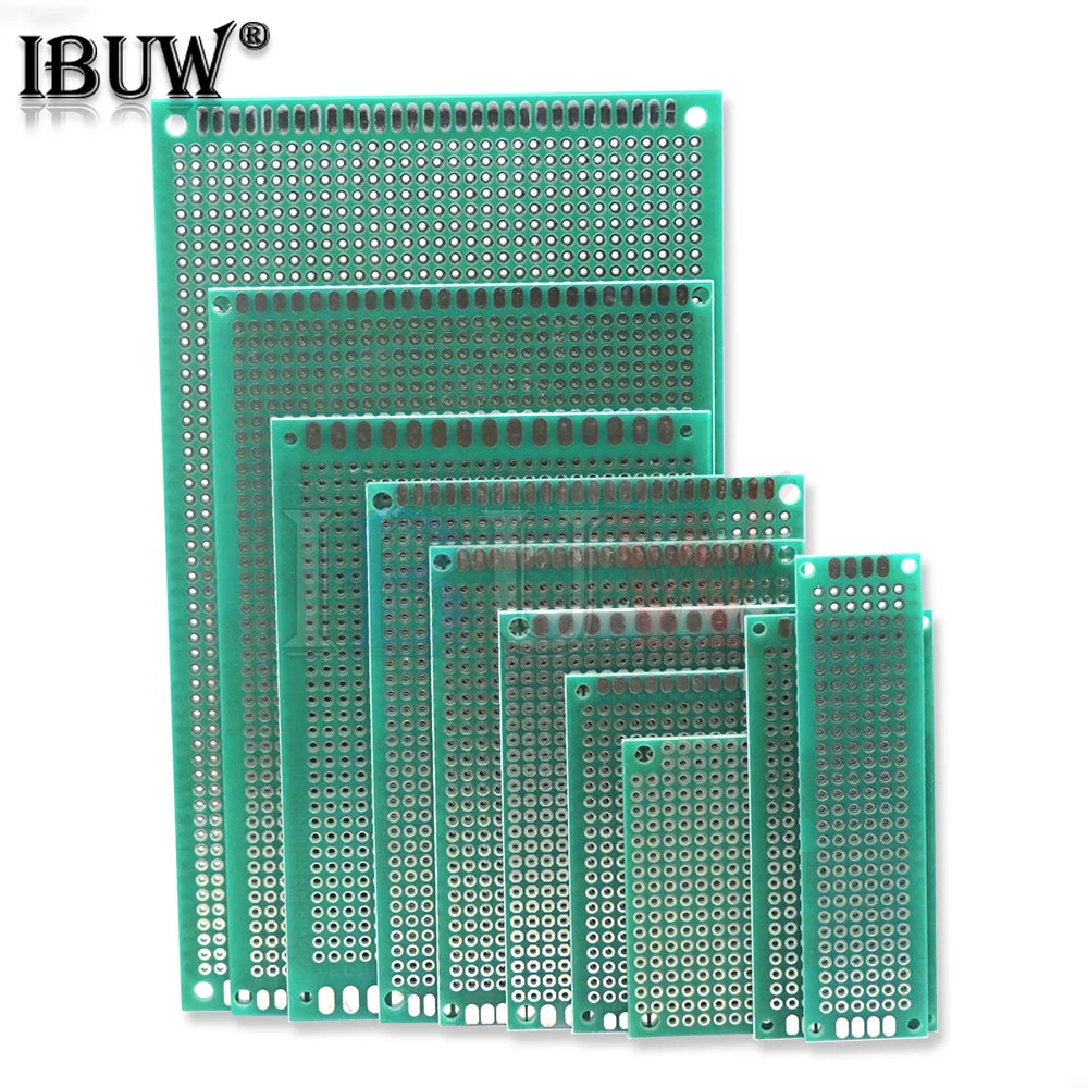 Single Side Prototype PCB Board 2X8 3X7 4X6 5X5 5X7 6X8 7X9 7X10 8X12 9X10 9X15 CM Universal Printed Circuit Board For Arduino