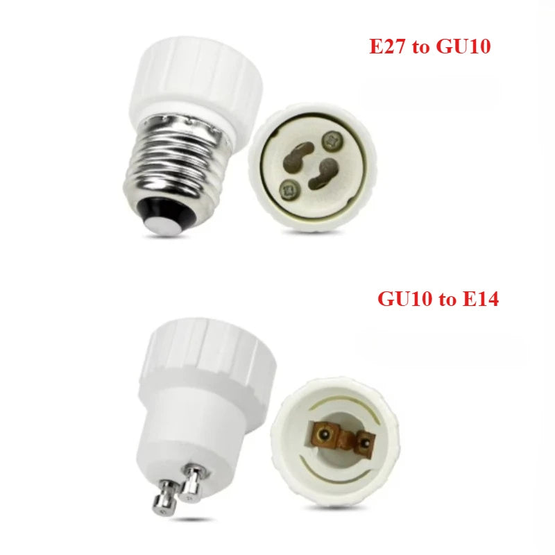 4PCS E27 E14 GU10 G9 E12 B22 Fireproof LED CFL Lamp Holder Converter Light Socket Bulb Base Spliter Extension Adapter