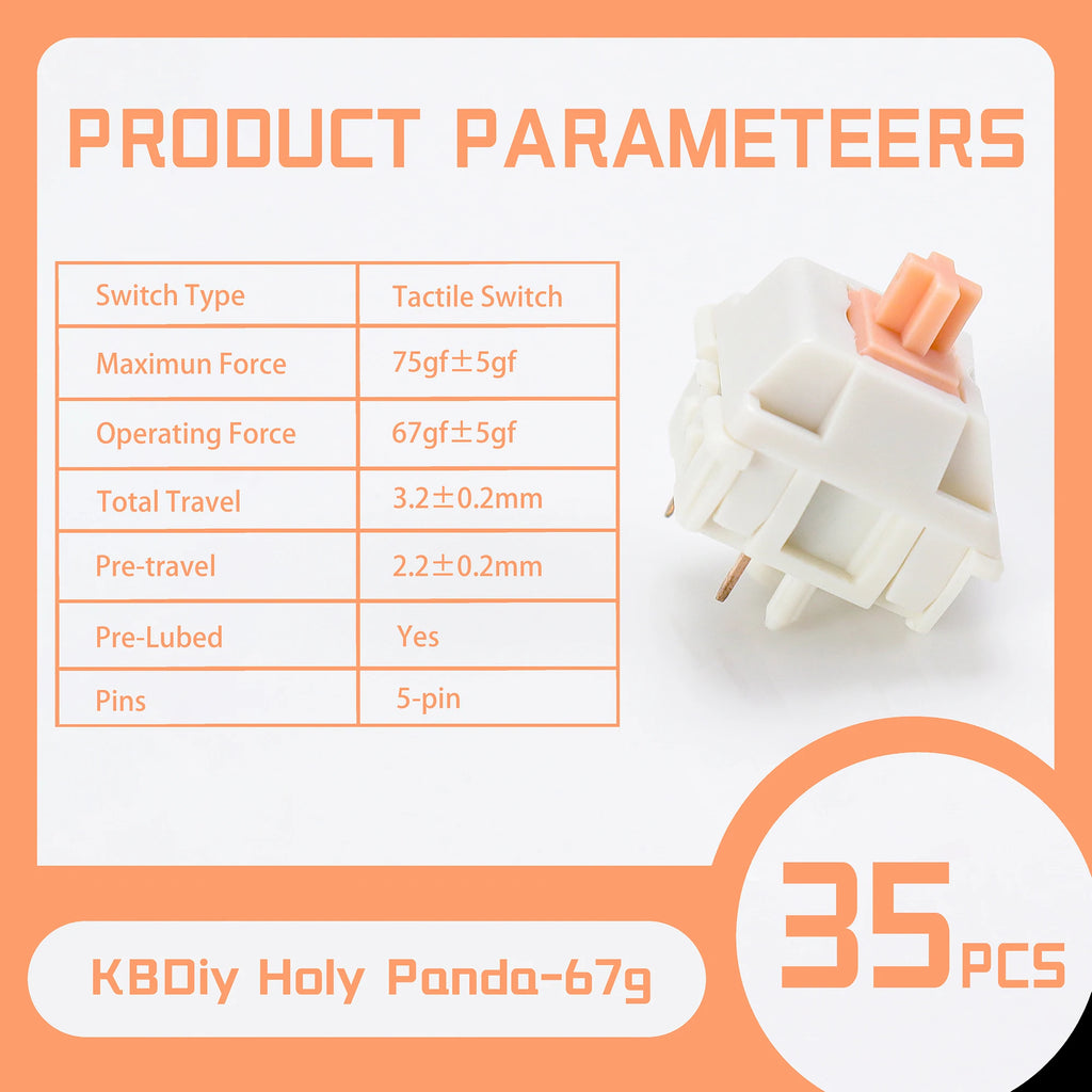 KBDiy Asura Switch Tactile MX Switches 50g for Gaming Mechanical Keyboard KIT Purple Factory Lubed Custom DIY 5Pins GMK67 Hi75
