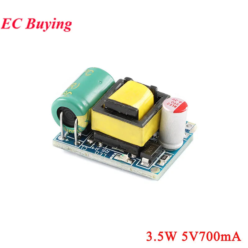 10Pcs/1pc AC-DC 5V 700mA 12V 300mA 3W 3.5W Isolated Switch Power Supply Module Buck Converter Step Down Board 220V Turn 5V/12V