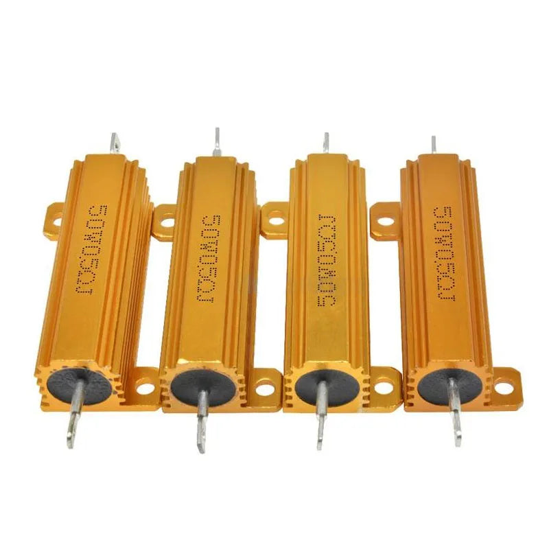RX24 50W Aluminum Power Metal Shell Case Wirewound Resistor 12K 15K 20K 22K 25K 30K 33K 47K 50K 60K 75K 82K 100K 150K 200K 300K