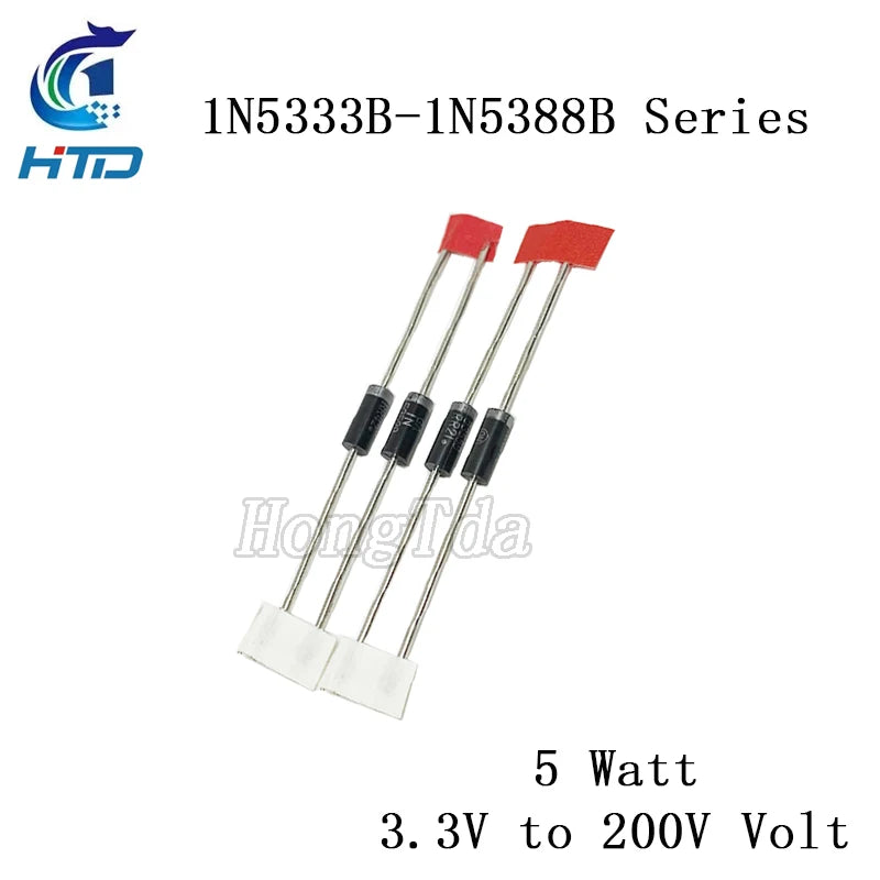 20PCS 1N5345B 1N5346B 1N5347B 1N5348B 1N5349B 1N5350B 1N5351B 1N5352B 1N5353B 1N5354B 1N5355B 1N5356B 5W Zener Diodes CASE17