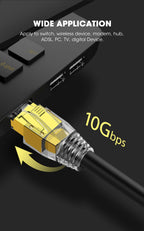 ZoeRax CAT8 CAT7 CAT6A Connector, Non-Pass Through RJ45 Connectors, 3-Prong 50μ Gold Plated with Strain Relief Boots