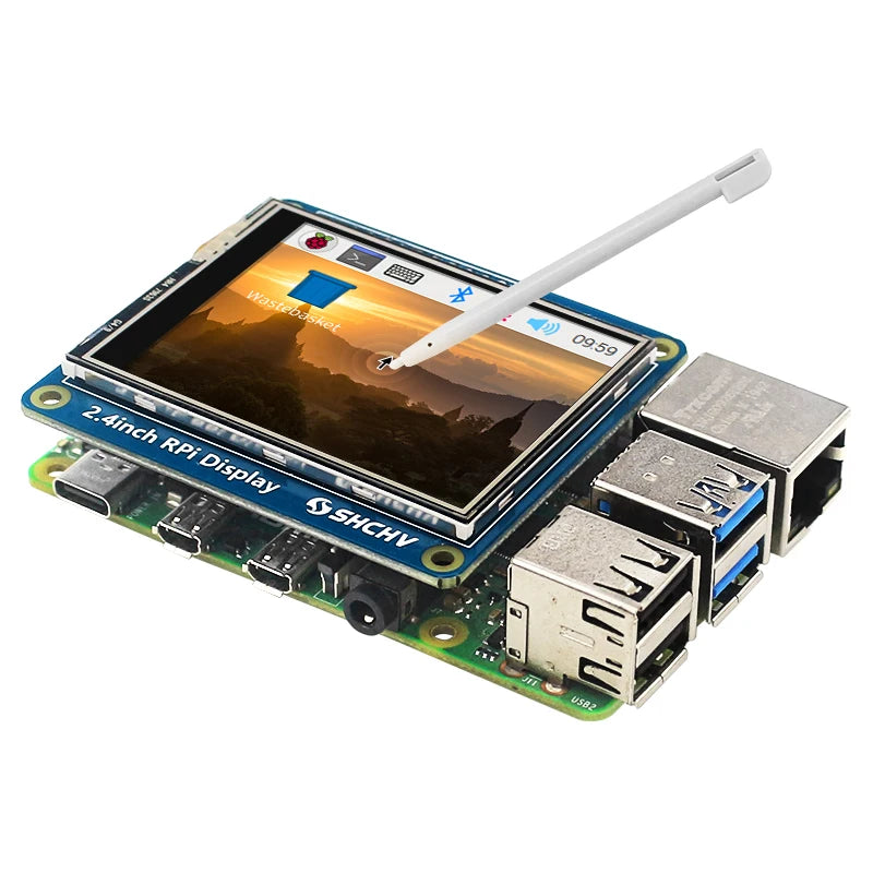 2.4 Inch Raspberry Pi Touch Screen SPI Interface TFT LCD 320×240 Pixel Display LED Backlight for Raspberry Pi 4B 3B+ Zero 2 W