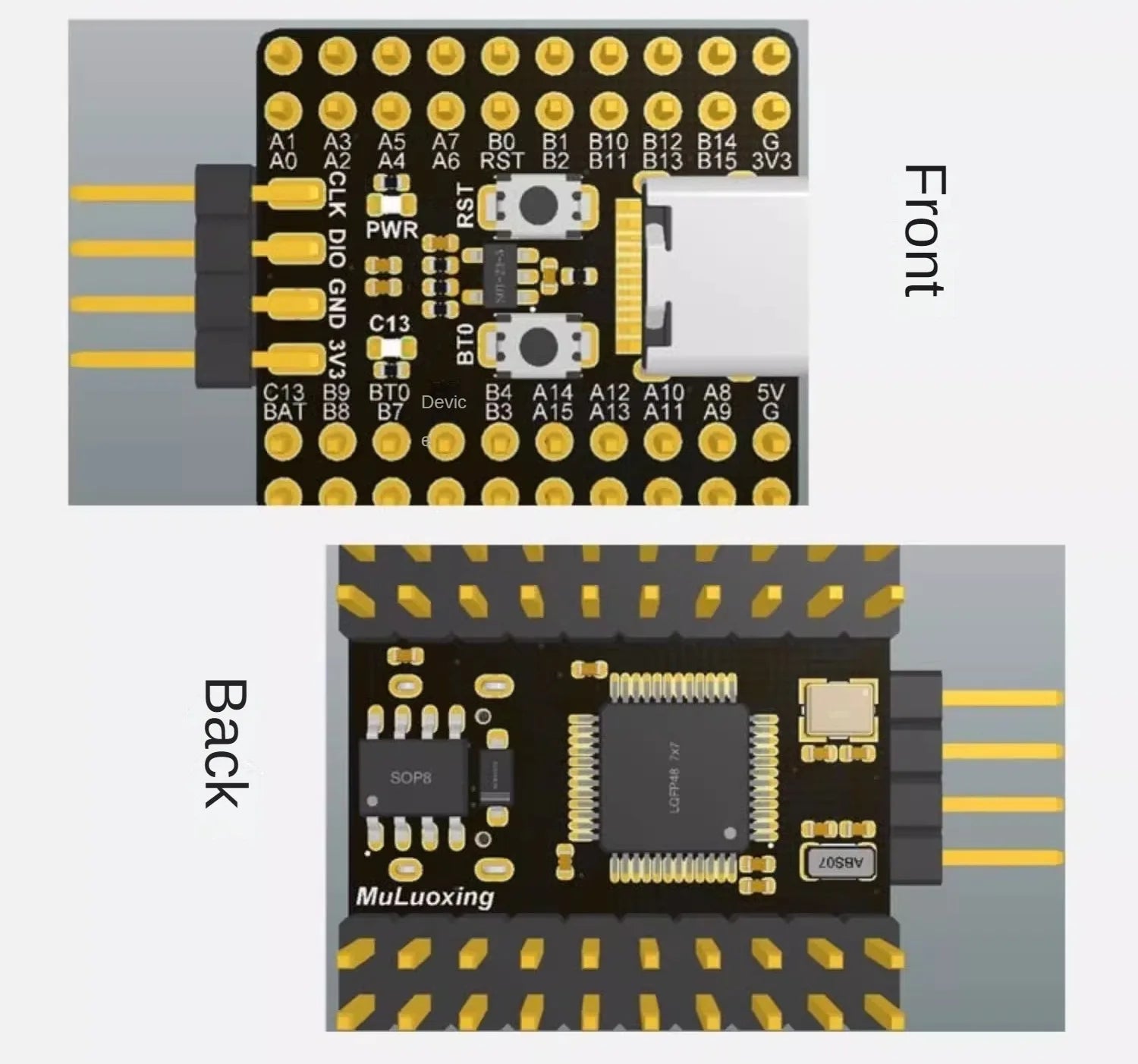STM32F103C8T6 Mini Imported Original Chip Single Chip Ch340 ARM Architecture Minimum System Board