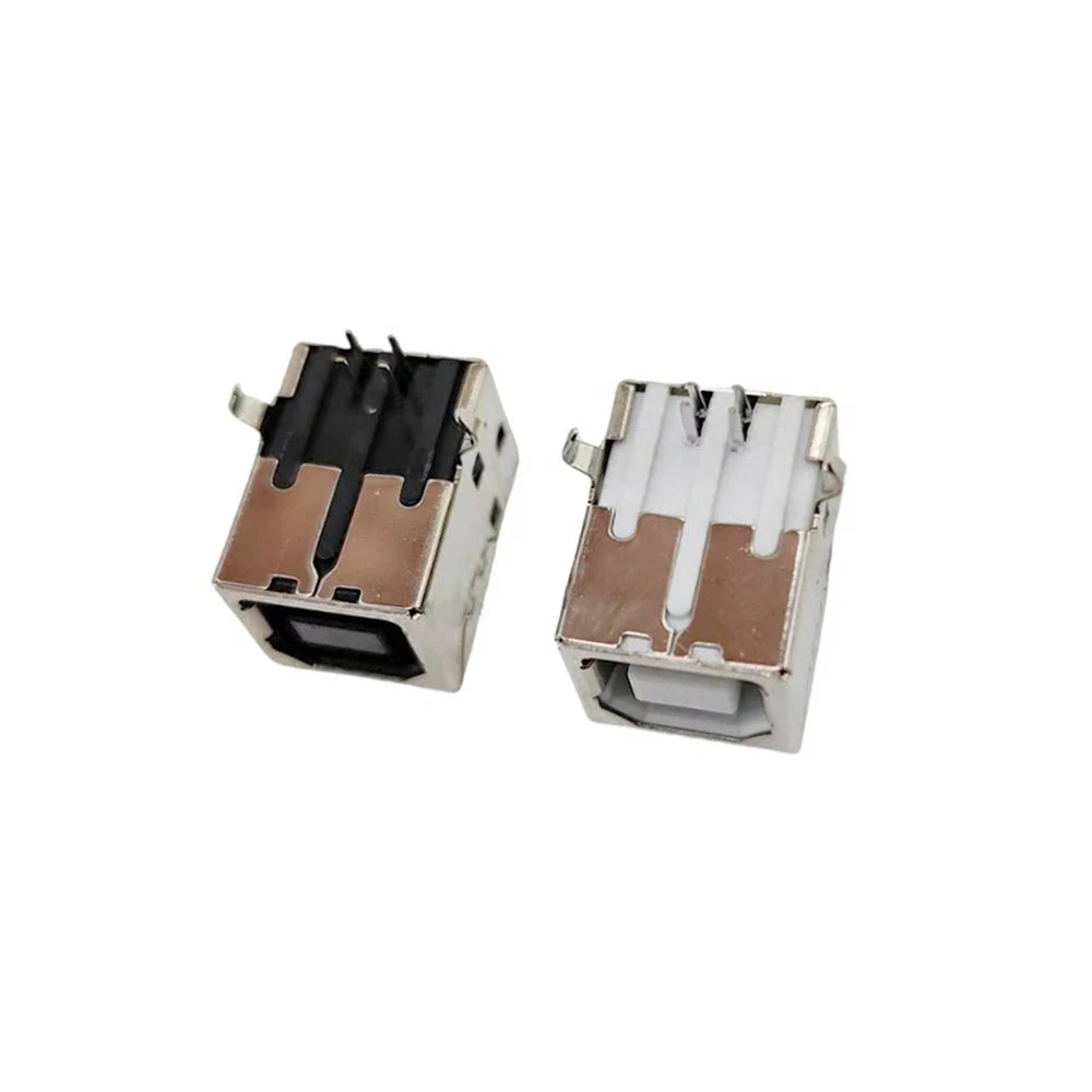 5Pcs B Type USB 2.0 Connector Female Socket Right Angle PCB Soldering Printer Interface Repair