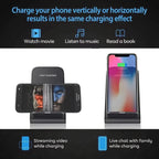 30W  Wireless Charger Stand For IPhone17 16 15 14 13 12 Pro Max 11 XS XR X 8 Samsung S23 S22 Type C Fast Charging Dock Station