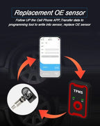 Programmable TPMS Sensors 2 in 1 433MHz+315MHz Support Programming With CELL PHONE Tire Pressure Monitor System