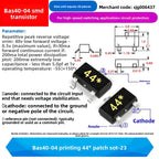 NPN PNP Transistor SOT23/S9018/MMBT4403/S9015/FMMT618TA//BZX84-C2V4/2SC1623/BAT54/A1015 Y1 04 J8 2T M6 618 D4 T3 1F A4 L6 JV3 BA