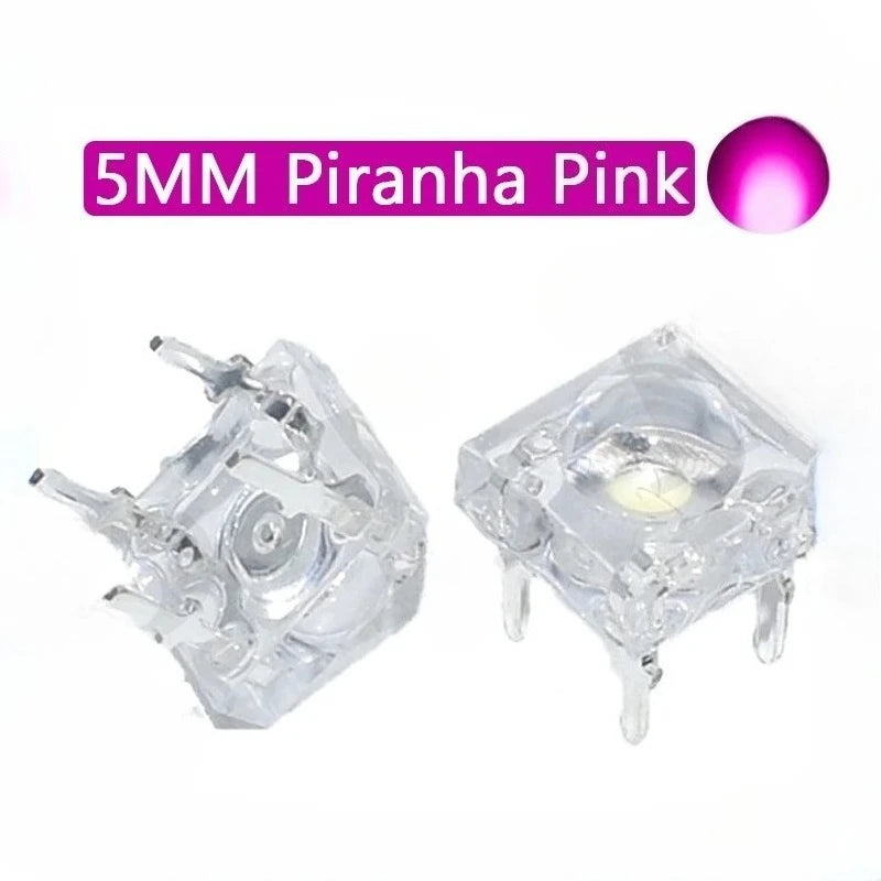 5mm F5 Piranha LED White Red Green Amber Clear 5mm 20MA LED Diode Light-Emitting-Diodes 4-pins Piranha LED Diodos Brightness