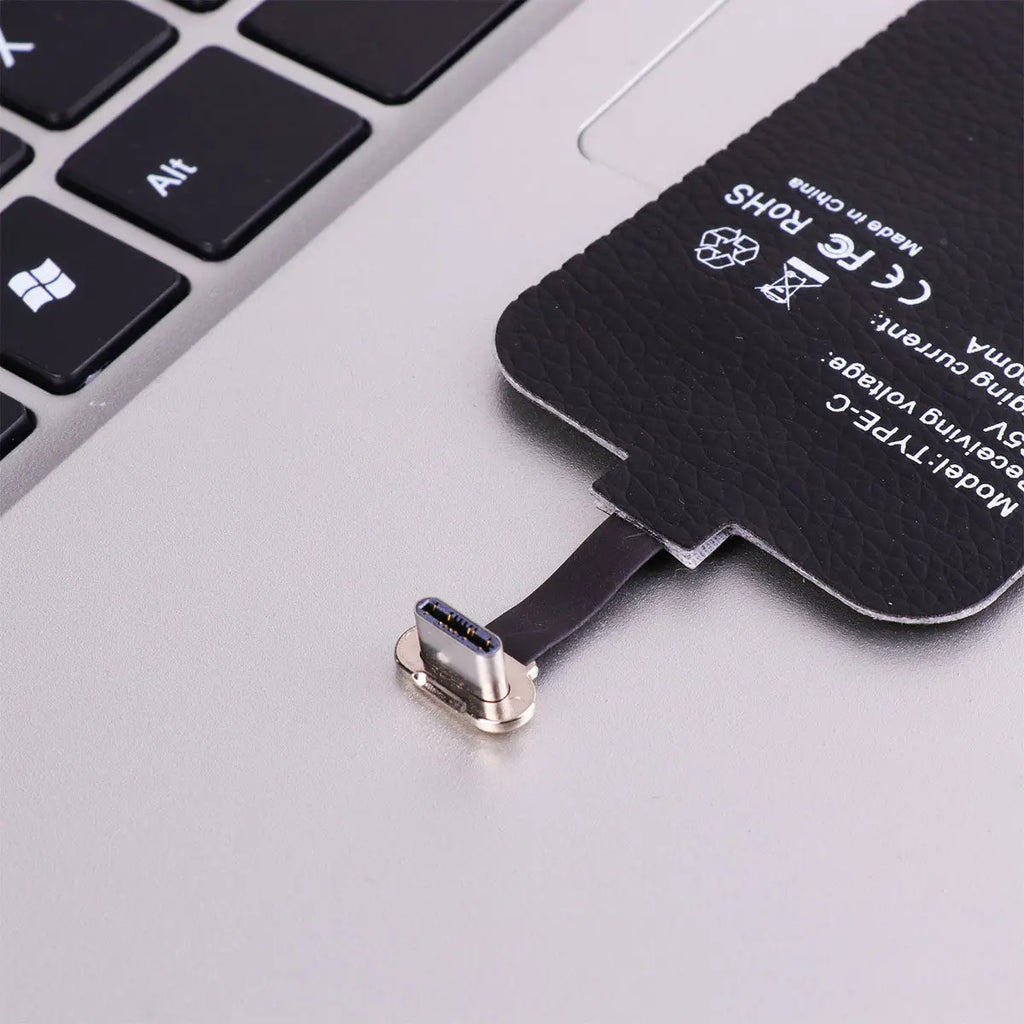 Wireless Charging Receiver Type-C 2A Quick Wireless Charging Patch Compatible Fast Charger for Table Furniture