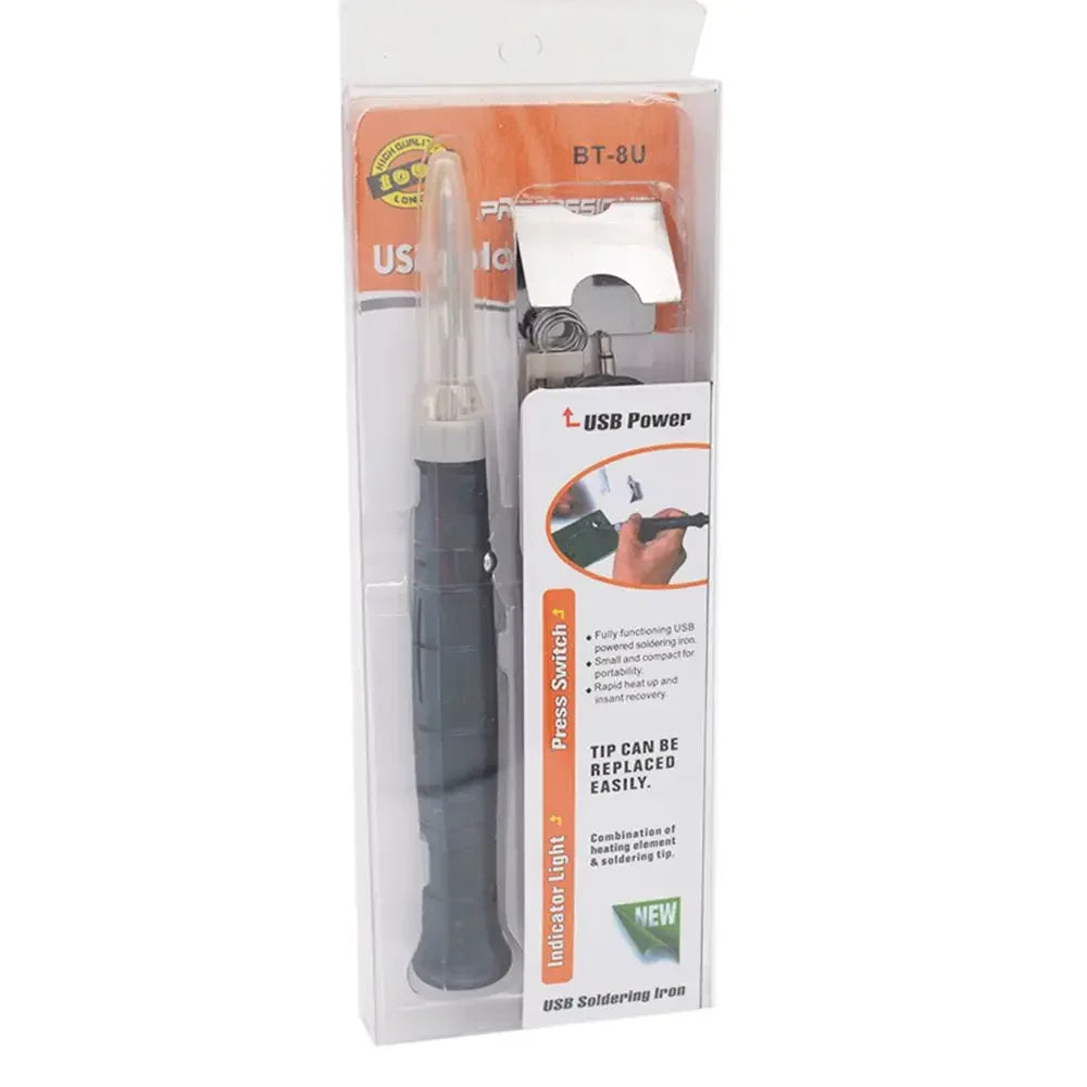 Mini USB Soldering Iron Gun 5V 8W Portable Electric Soldering Welding Tool with LED Indicator for Phone Repair DIY