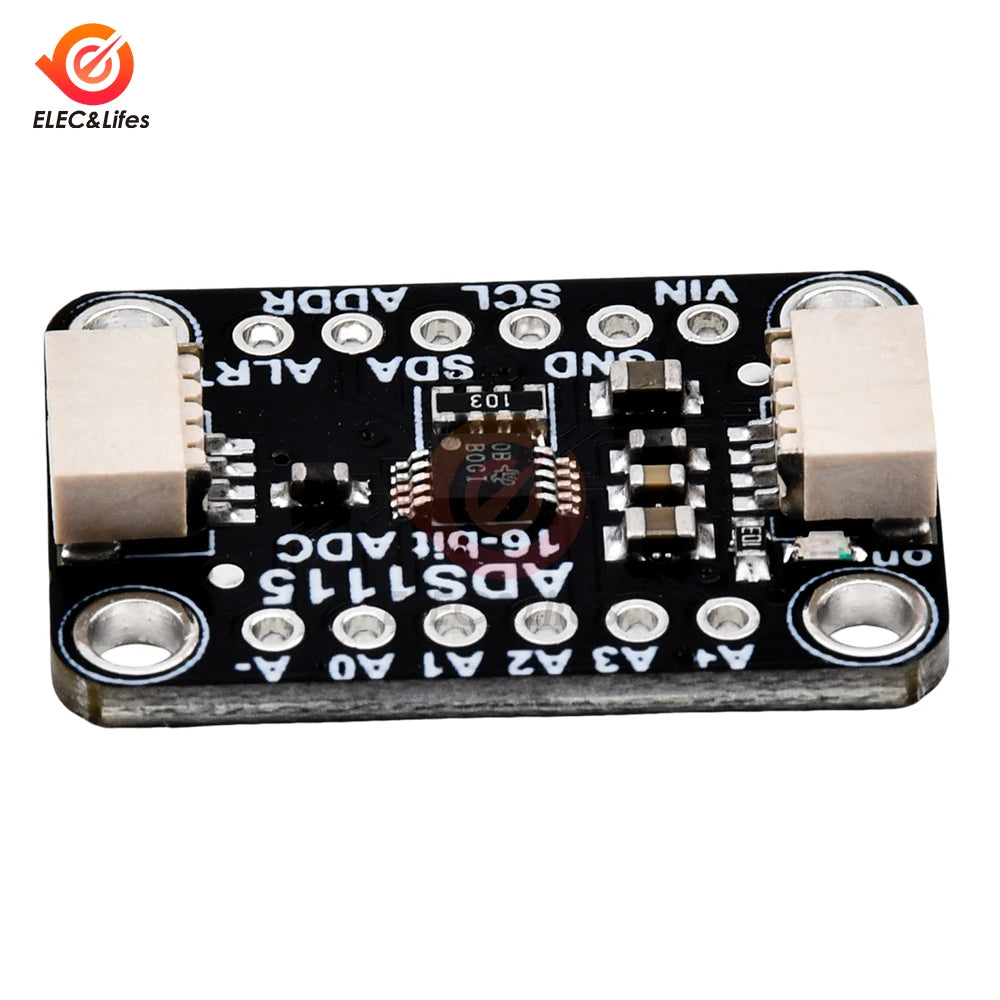 ADS1115 16 Bit I2C Module Precision ADC 4 Channel Development Board Pro Gain Amplifier 2.0V to 5.5V for Arduino Raspberry Pie