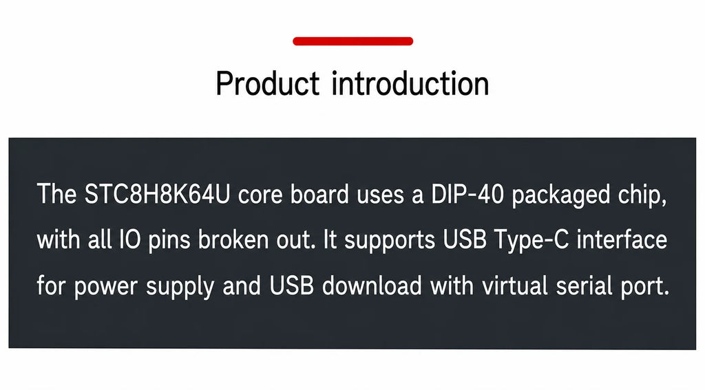 2pcs Original STC8H8K64U Core Board 8051 Microcontroller Core Learning Development Board USB Download and Programming Socket