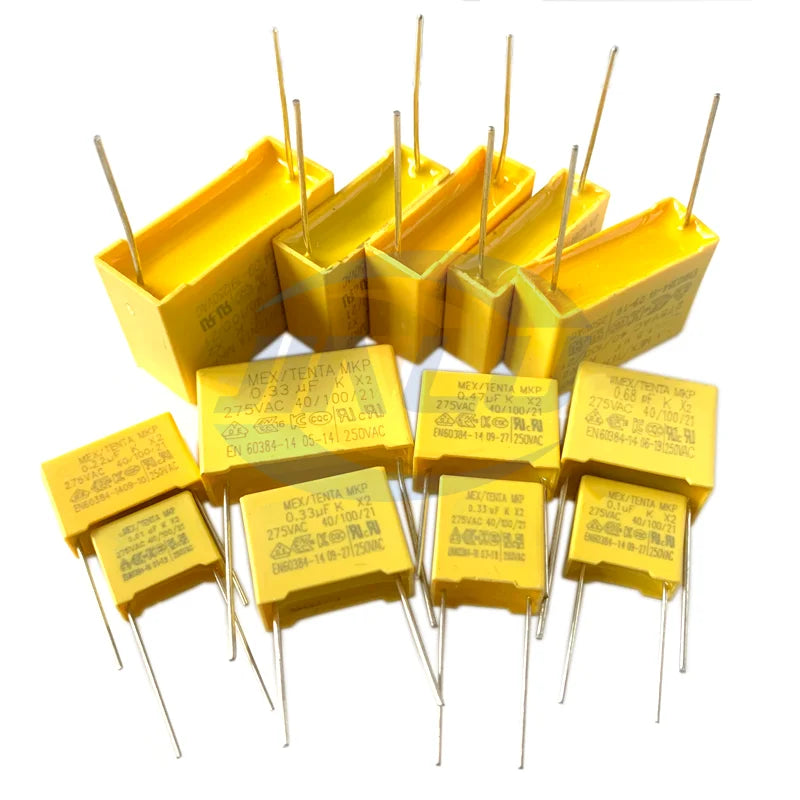 5pcs X2 Safety capacitor 27.5mm 275VAC 275V 1uF 1.2uF 1.5uF 2uF 2.2uF 3.3uF Polypropylene film capacitor
