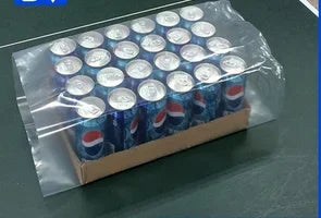 500g 0.2mm PE Heat shrinkable Pipe Clear Membrane Plastic PE hot Shrink Film Packaging Tube Thick Plastic Pack Beer bottle Jar