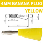 4mm 90 Degree Stackable Banana Plug, Solderless Side Entry Connector for Multimeter Test Leads, Audio Equipment and Power Supply